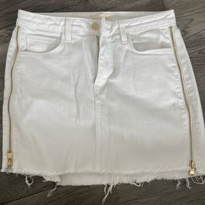 Lagence denim white mini skirt